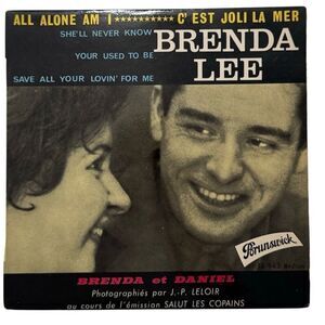 BRENDA LEE ALL ALONE AM I 45 RPM 7" FRENCH EP w/ Picture Sleeve